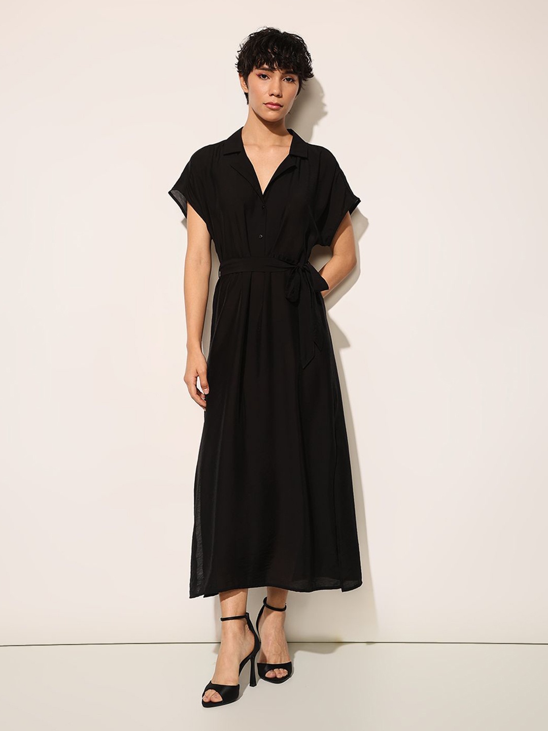 

ONLY Shirt Midi Dress, Black