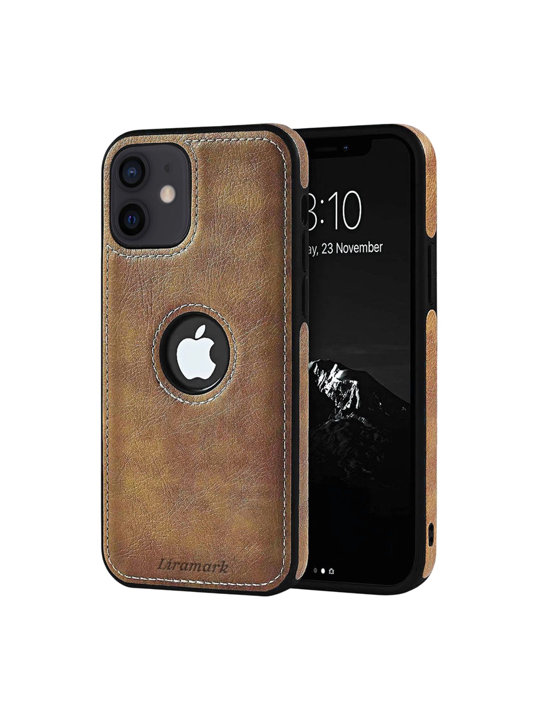 

LIRAMARK Solid Printed iPhone 12 Mini Back Case Mobile Accessories, Brown
