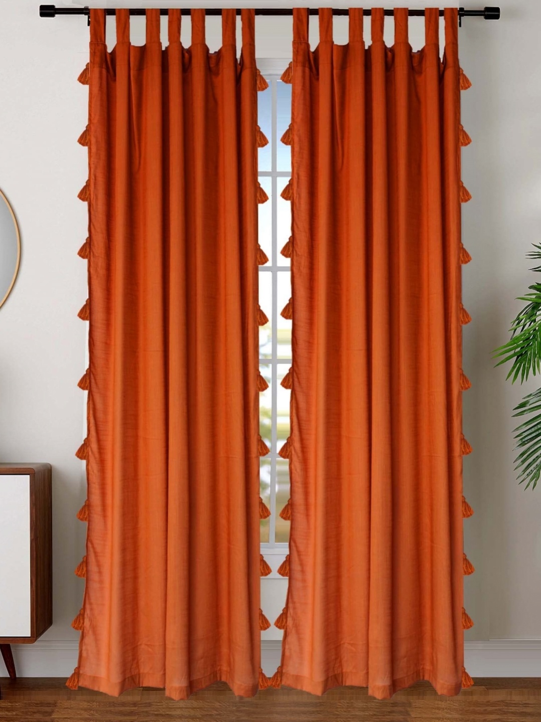 

Dekor World Multicoloured Set of 2 Sheer Door Curtain, Multi