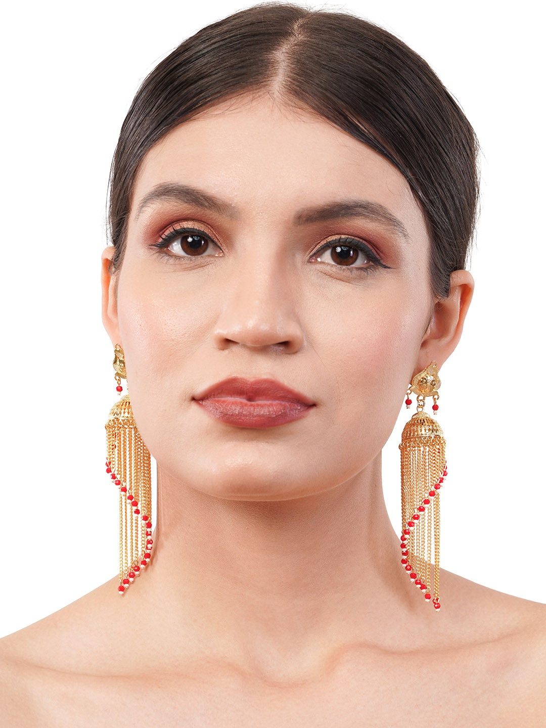 

Z HOME Spherical Jhumkas Earrings, Gold