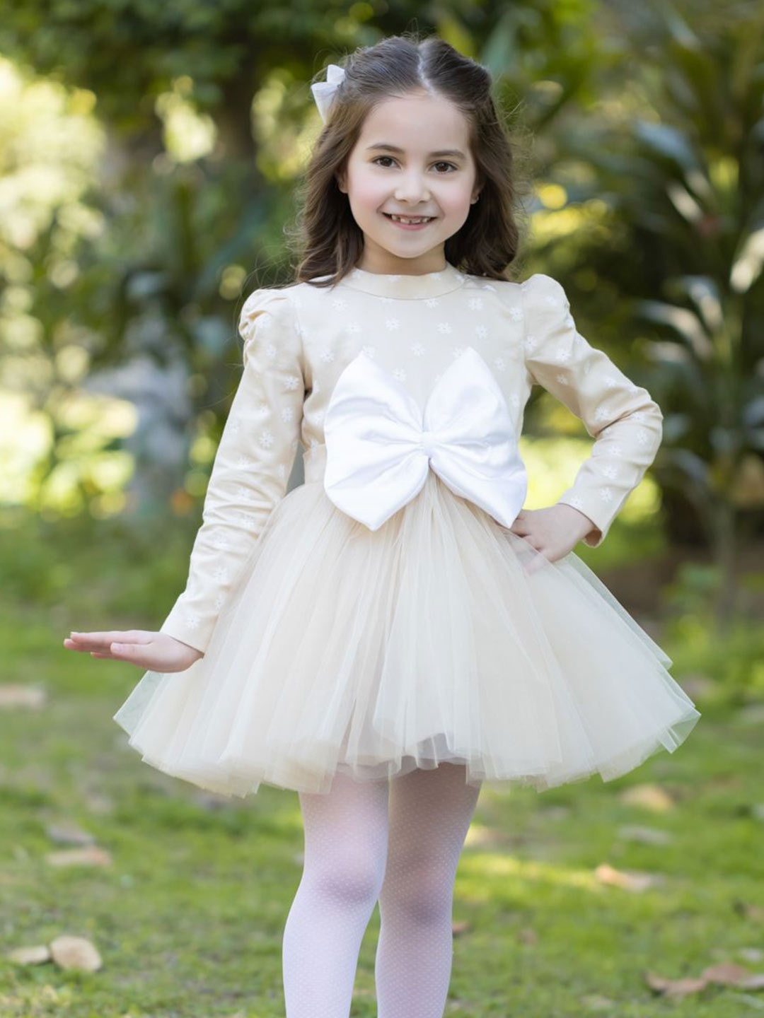 

THE PONY & PEONY CO. Fit & Flare Dress, Beige
