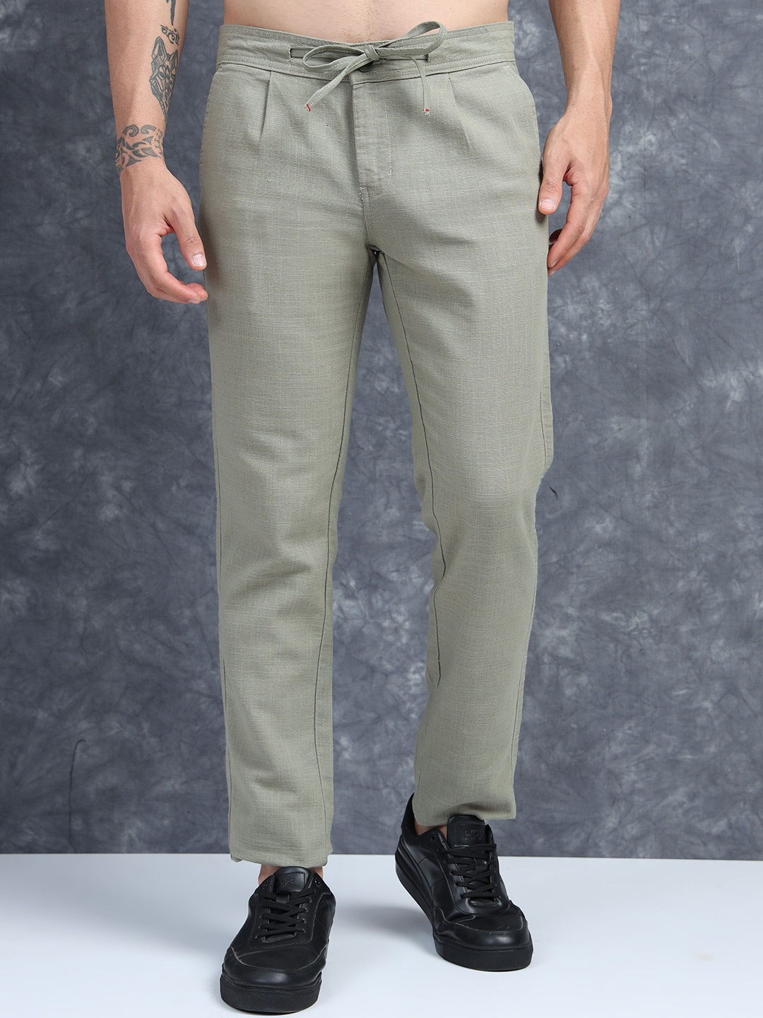 

Moda Rapido Men Brooklyn Pleated Trousers, Olive