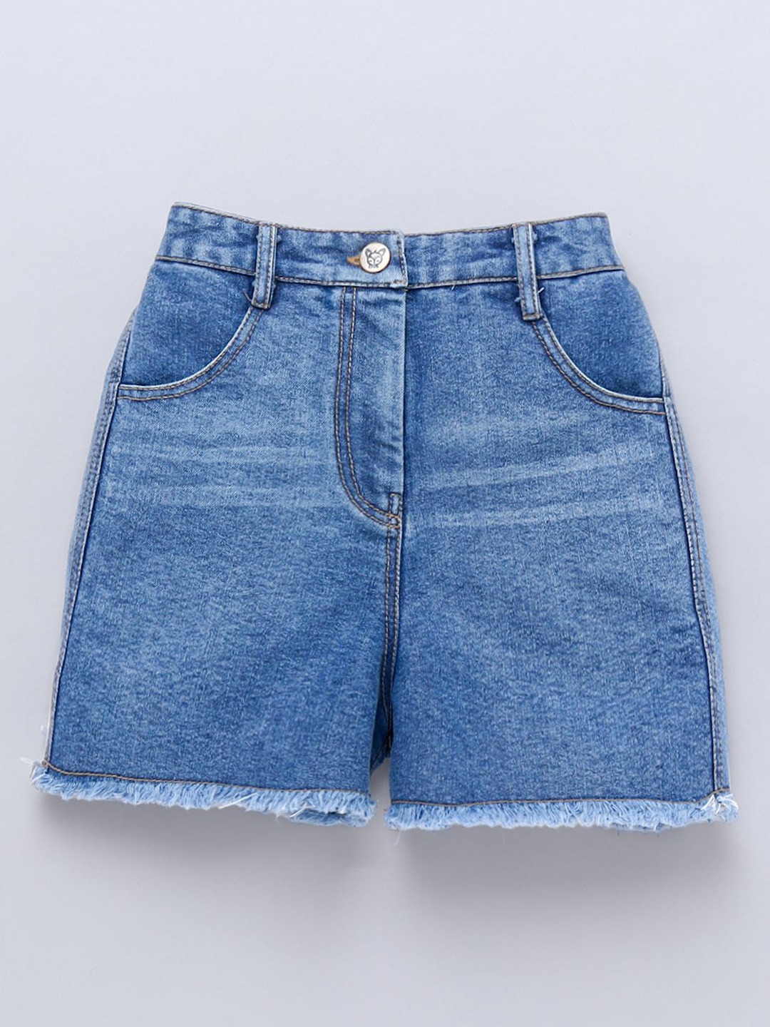 

Naughty Ninos Girls Washed Denim Shorts Technology, Blue