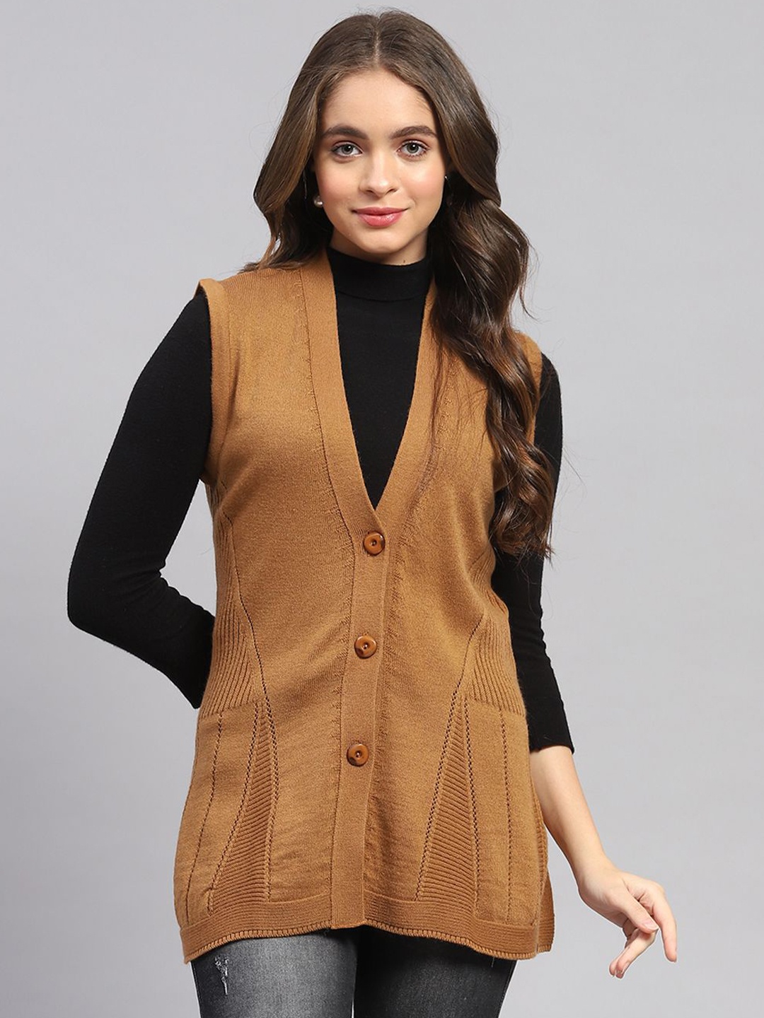 

Monte Carlo Women Woollen Cardigan, Mustard