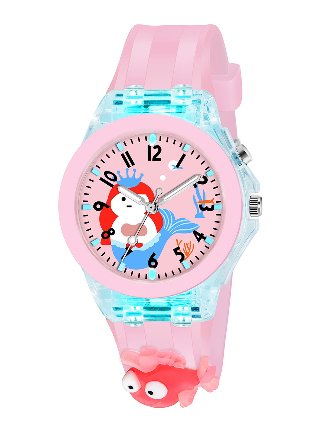 

THE SHOPOHOLIC Unisex Kids Dial & Straps Watch Pink Fish, Multi