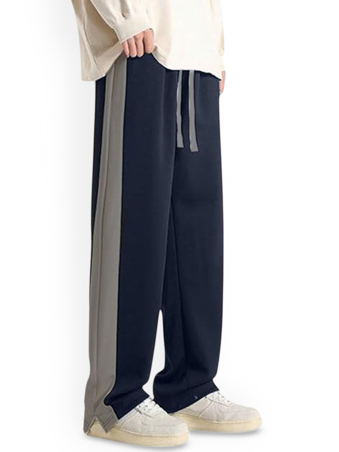 

MACK JONNEY Men Color Blocked Mid Rise Track Pant, Grey