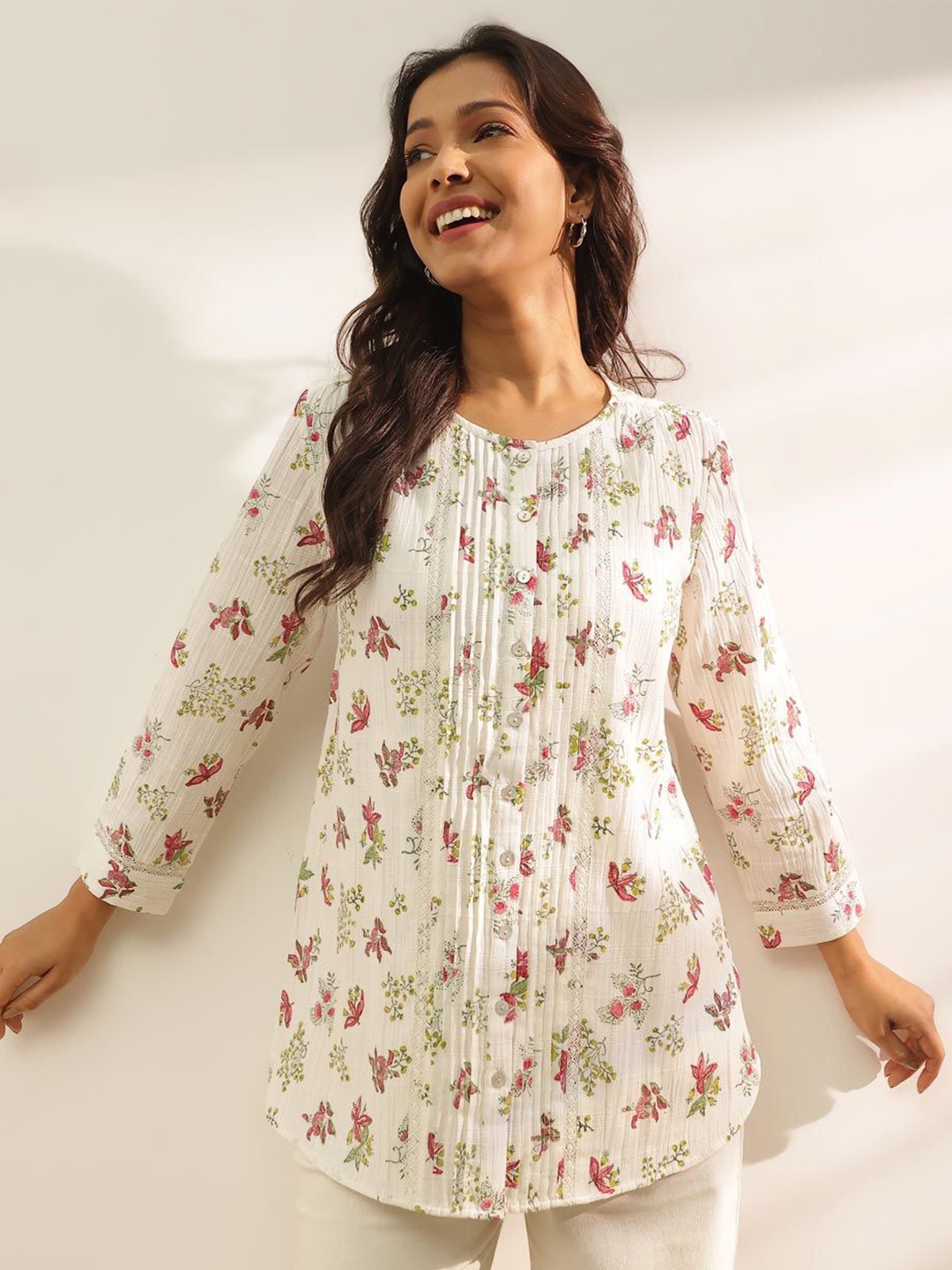 

Fabindia Printed Tunic, White