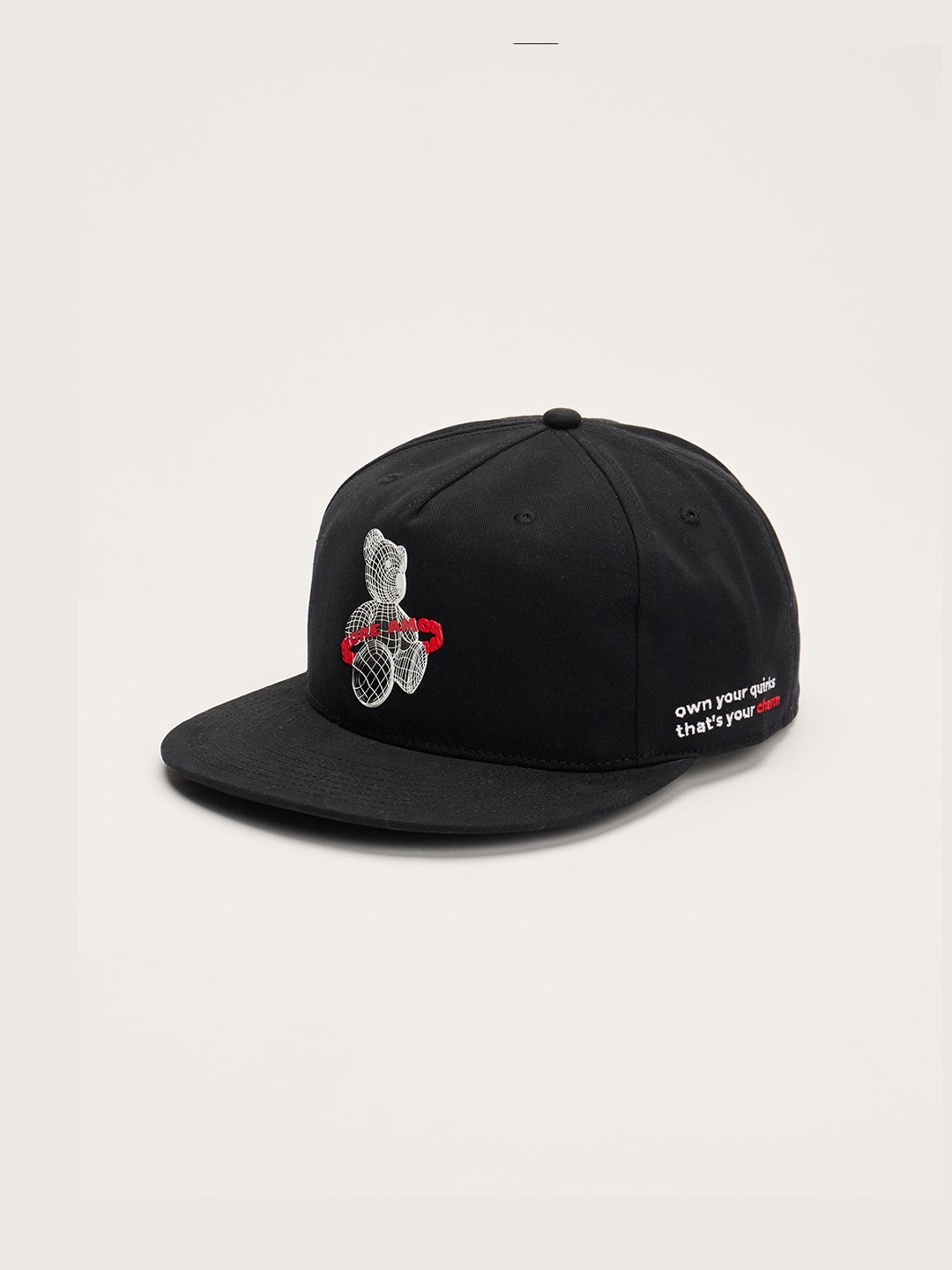 

THE BEAR HOUSE Men Printed Baseball Cap, Black