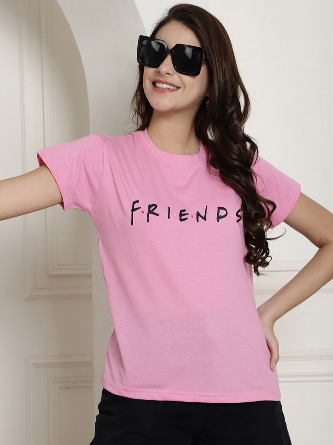 

Dreambe Women Printed T-shirt, Pink