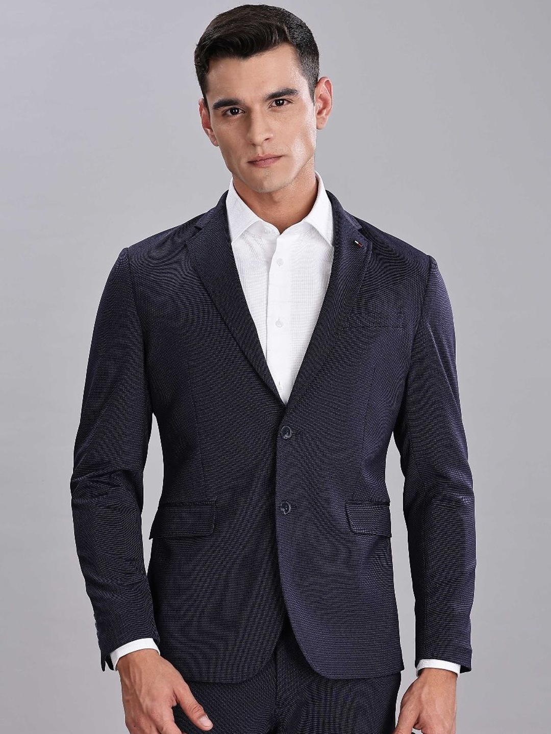 

Tommy Hilfiger Self-Designed Single-Breasted Formal Blazer, Navy blue