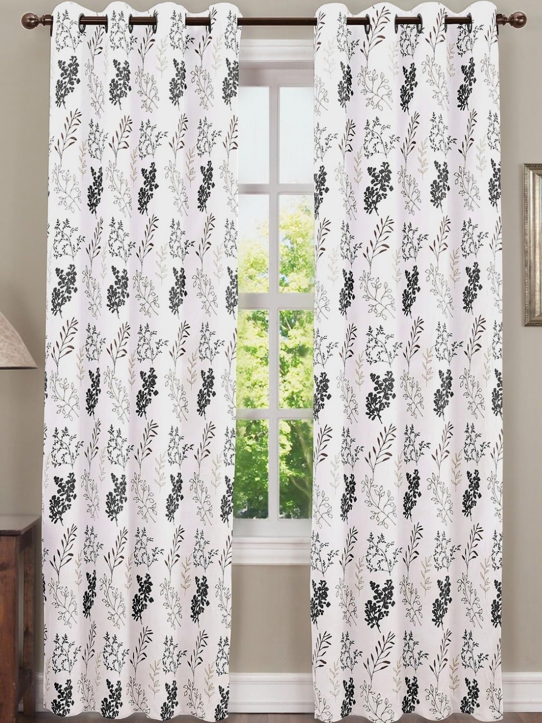

Dekor World Multicoloured Set of 2 Floral Window Curtain, Multi