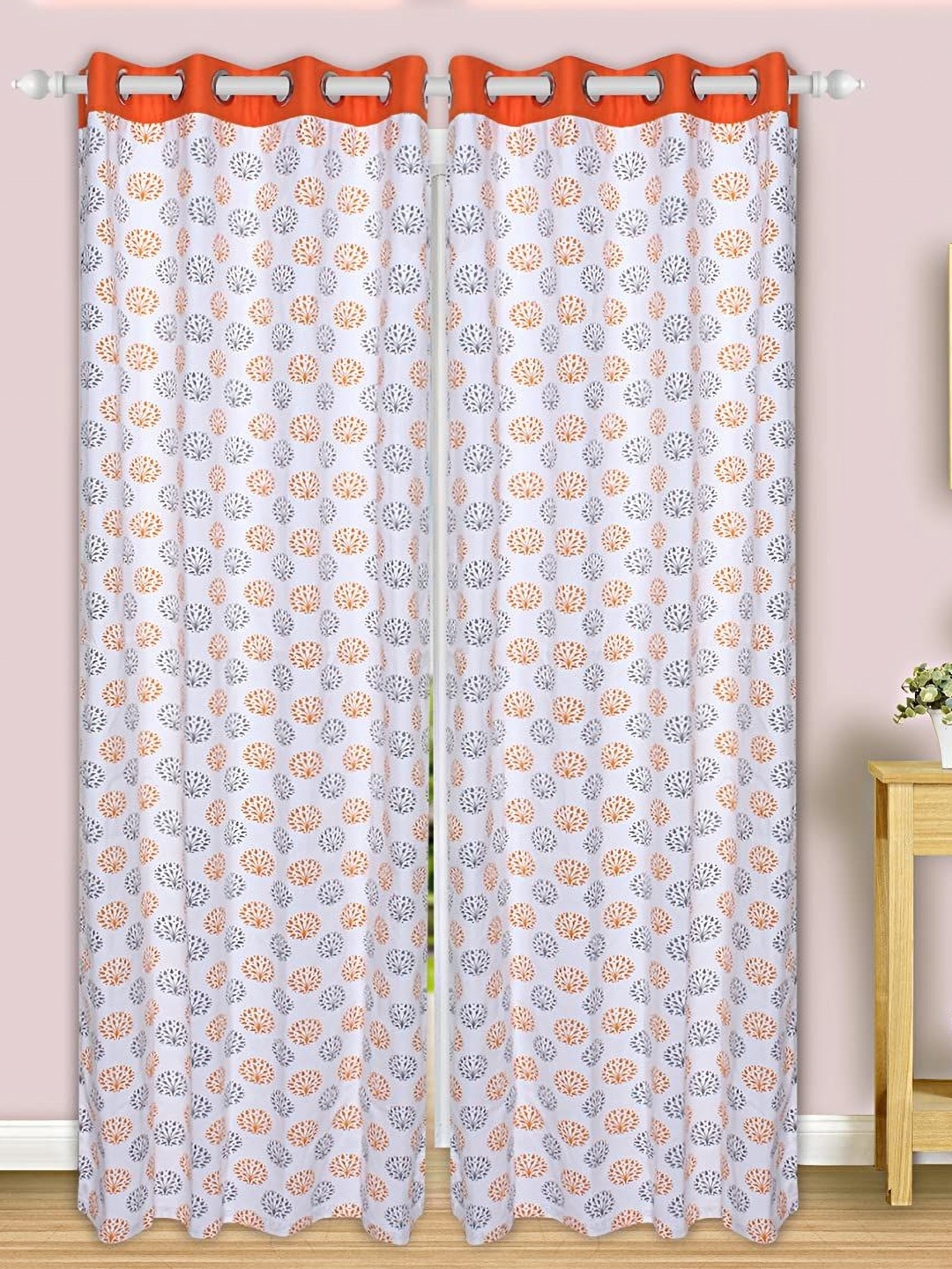 

Dekor World Multicoloured Set of 2 Long Door Curtain, Multi