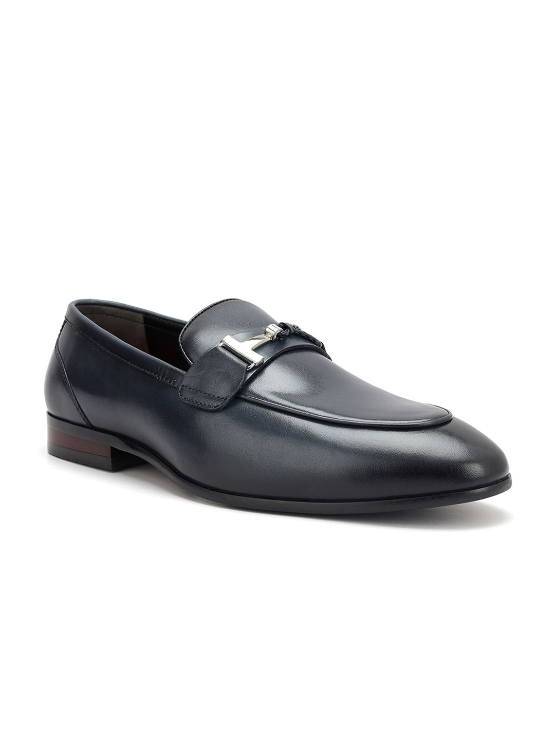 

ROSSO BRUNELLO Men Leather Formal Loafers, Navy blue