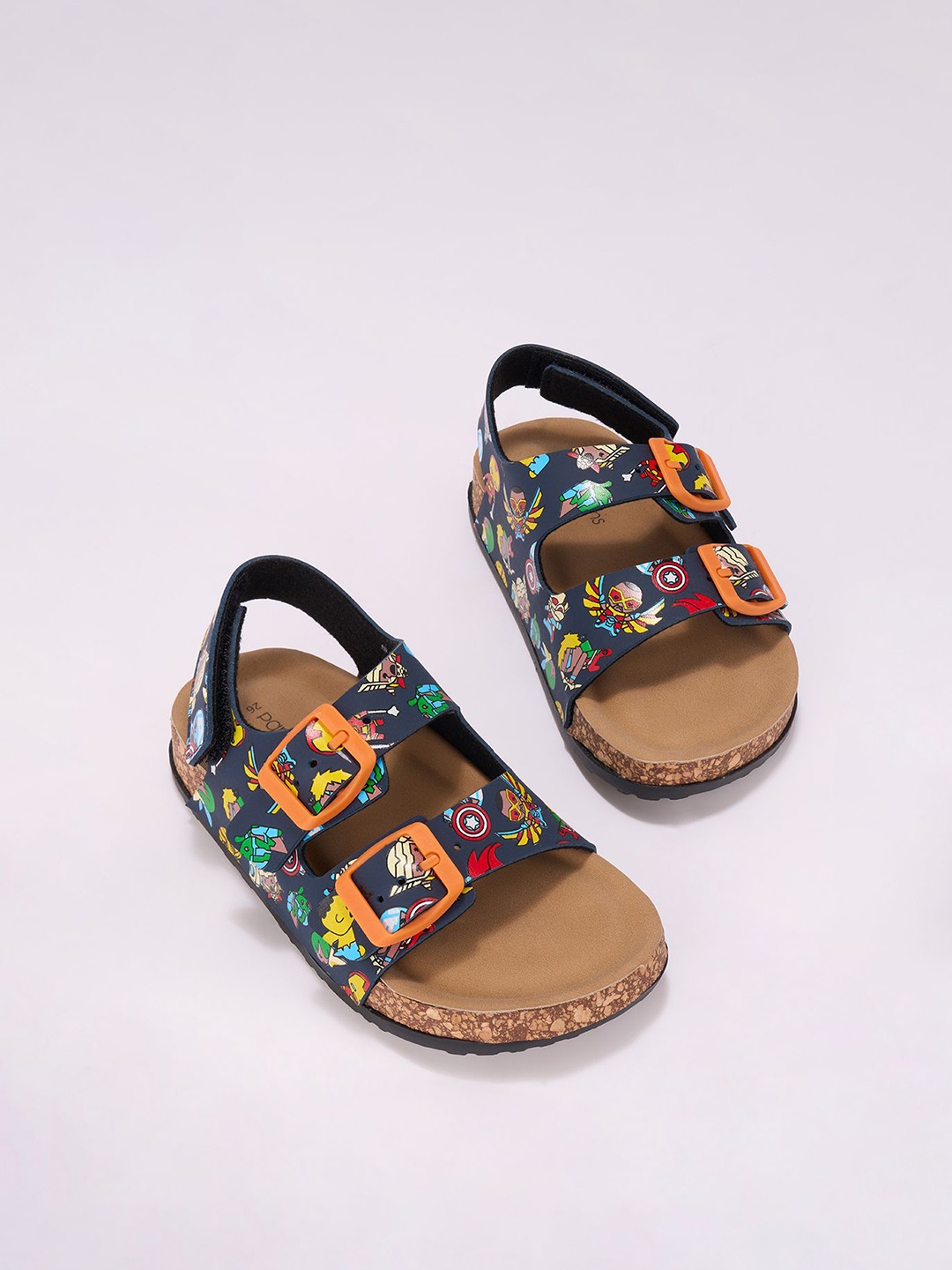 

Pantaloons Junior Boys PU Comfort Sandals, Navy blue