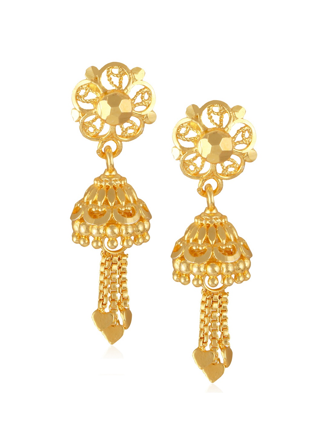 

DIVASTRI Contemporary Jhumkas Earrings, Gold