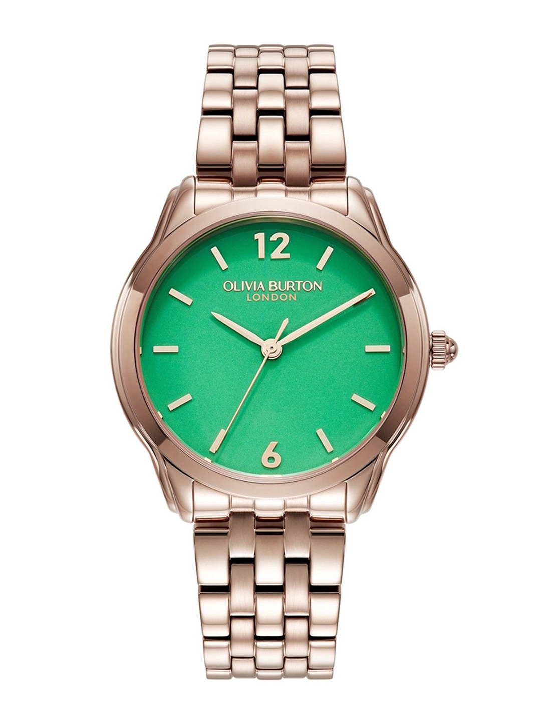 

Olivia Burton Women Dial & Stainless Steel Bracelet Style Straps Analogue Watch 24000159, Green