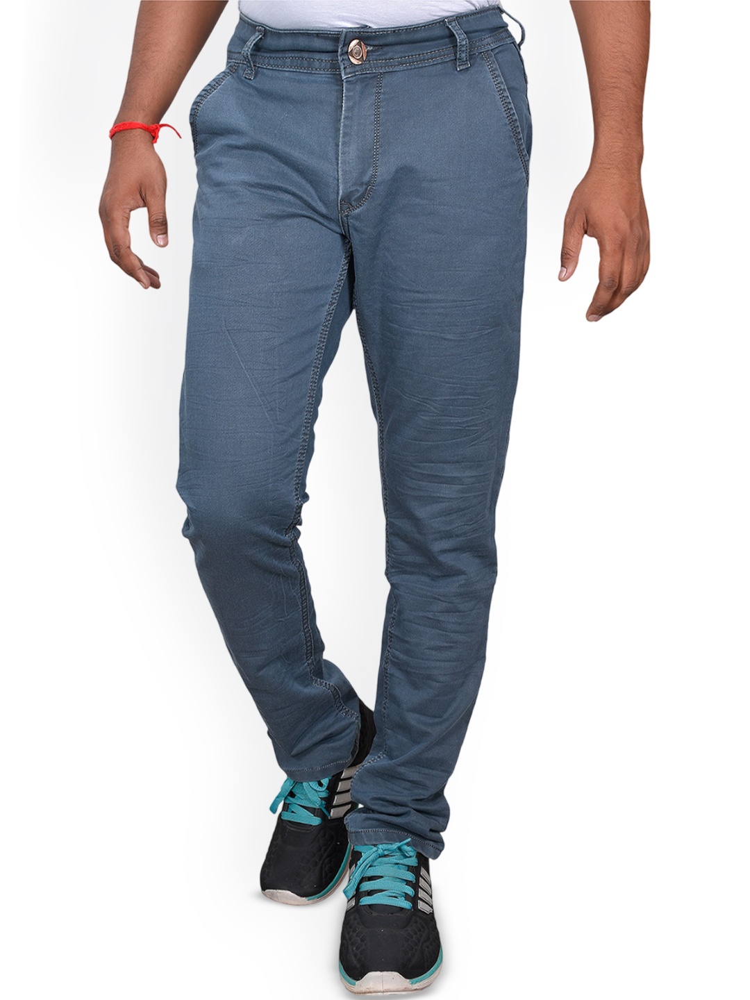 

Plounge Men Tapered Fit Stretchable Jeans, Grey