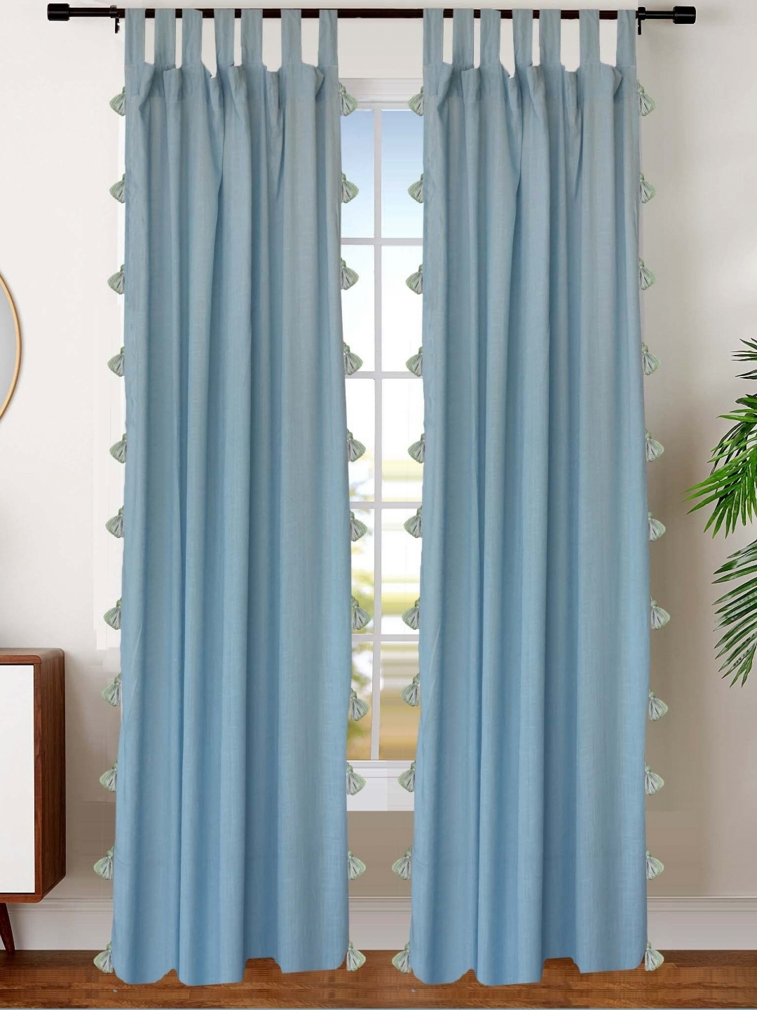 

Dekor World Multicoloured Set of 2 Sheer Long Door Curtain, Multi