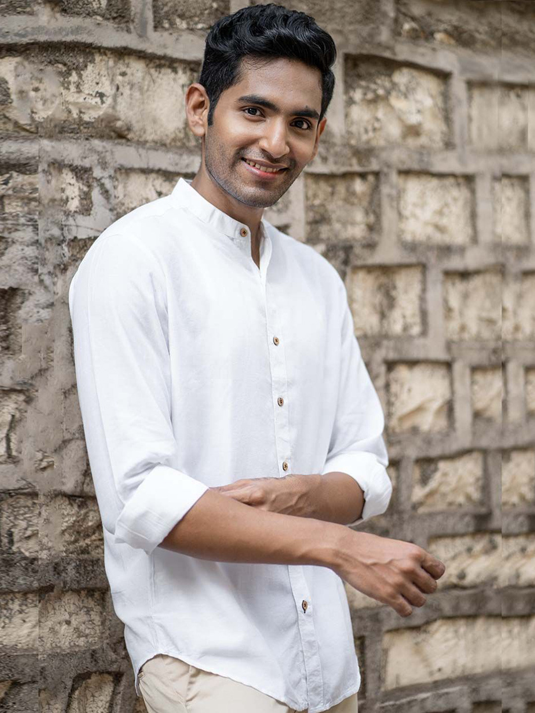 

Earthy Route Men Comfort Opaque Formal Shirt, White