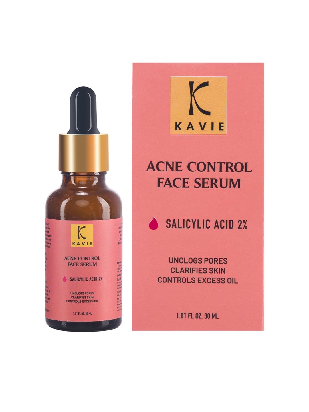 

KAVIE Salicylic Acid 2% Acne Control Face Serum - 30 ml, Brown
