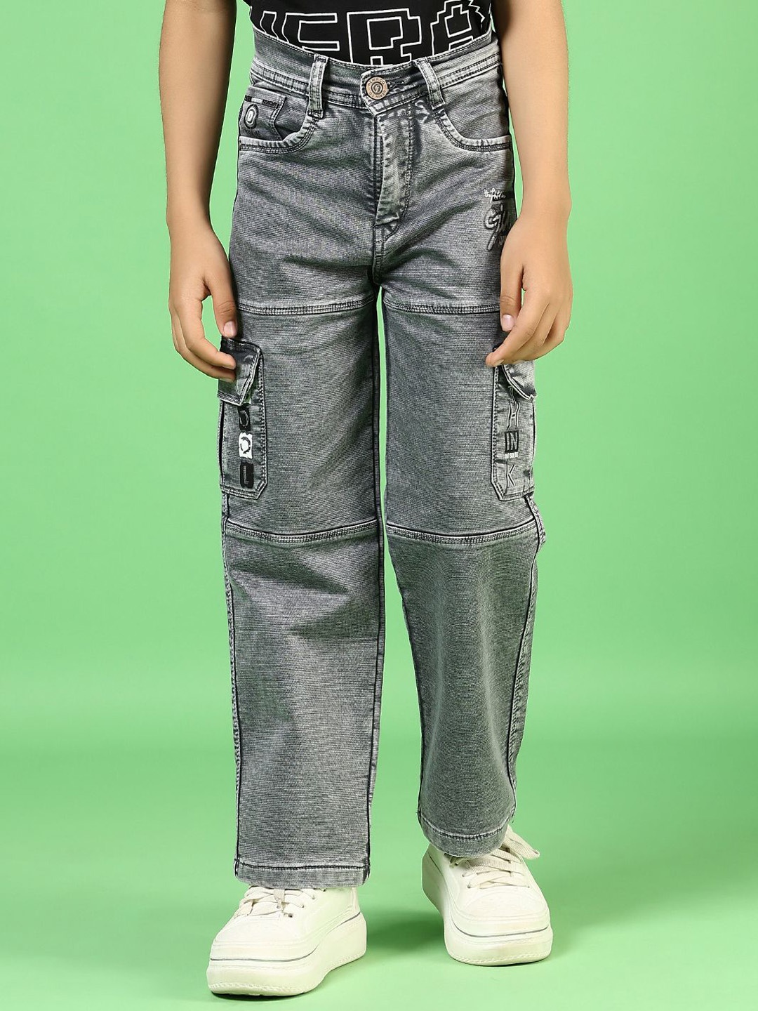 

V-Mart Boys Light Fade Jeans, Grey