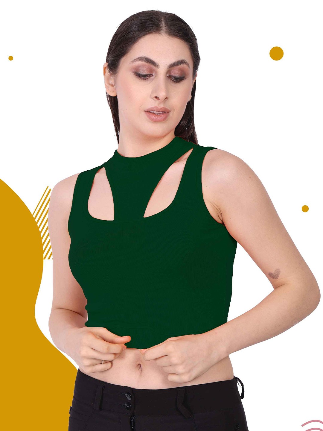 

Mast & Harbour Cotton Top, Green