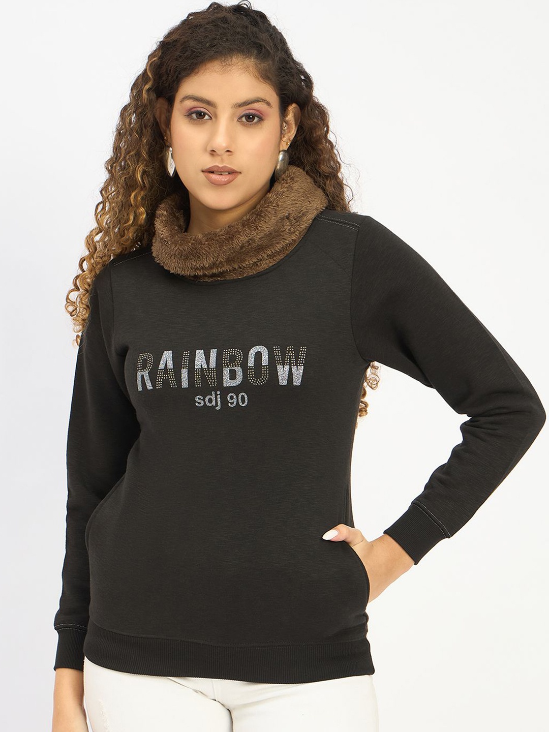 

Duke Women Printed Sweatshirt, Black