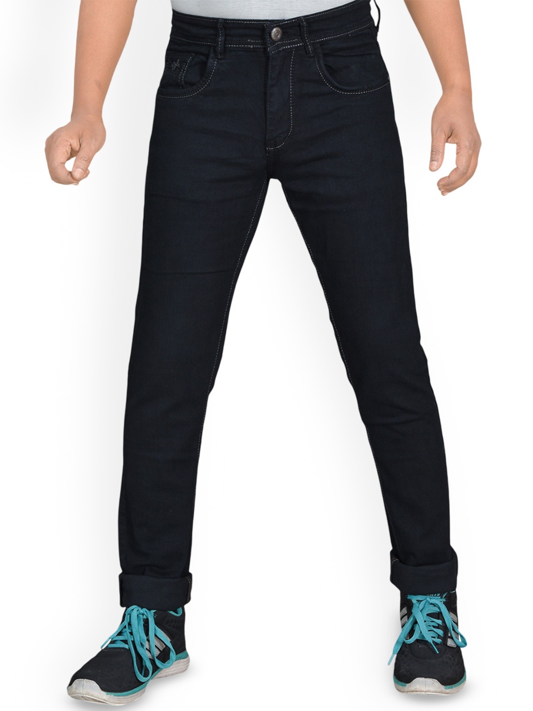 

Plounge Men Slim Fit Stretchable Jeans, Black