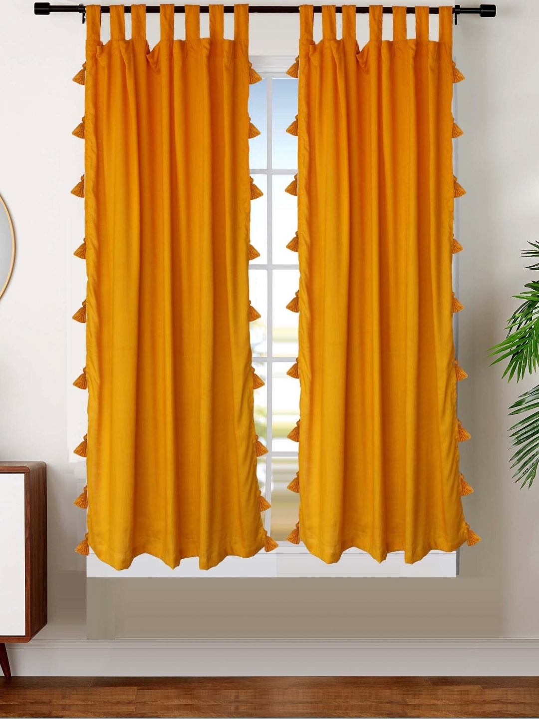 

Dekor World Multicoloured Set of 2 Sheer Window Curtain, Multi