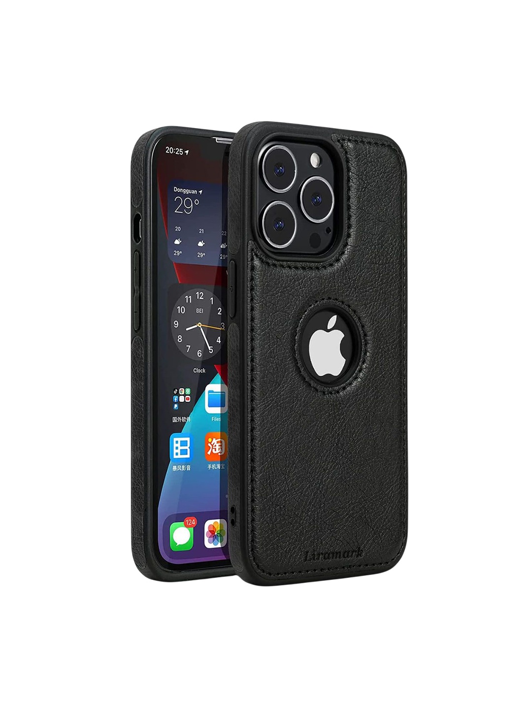 

LIRAMARK Solid Printed iPhone 13 Pro Back Case Mobile Accessories, Black