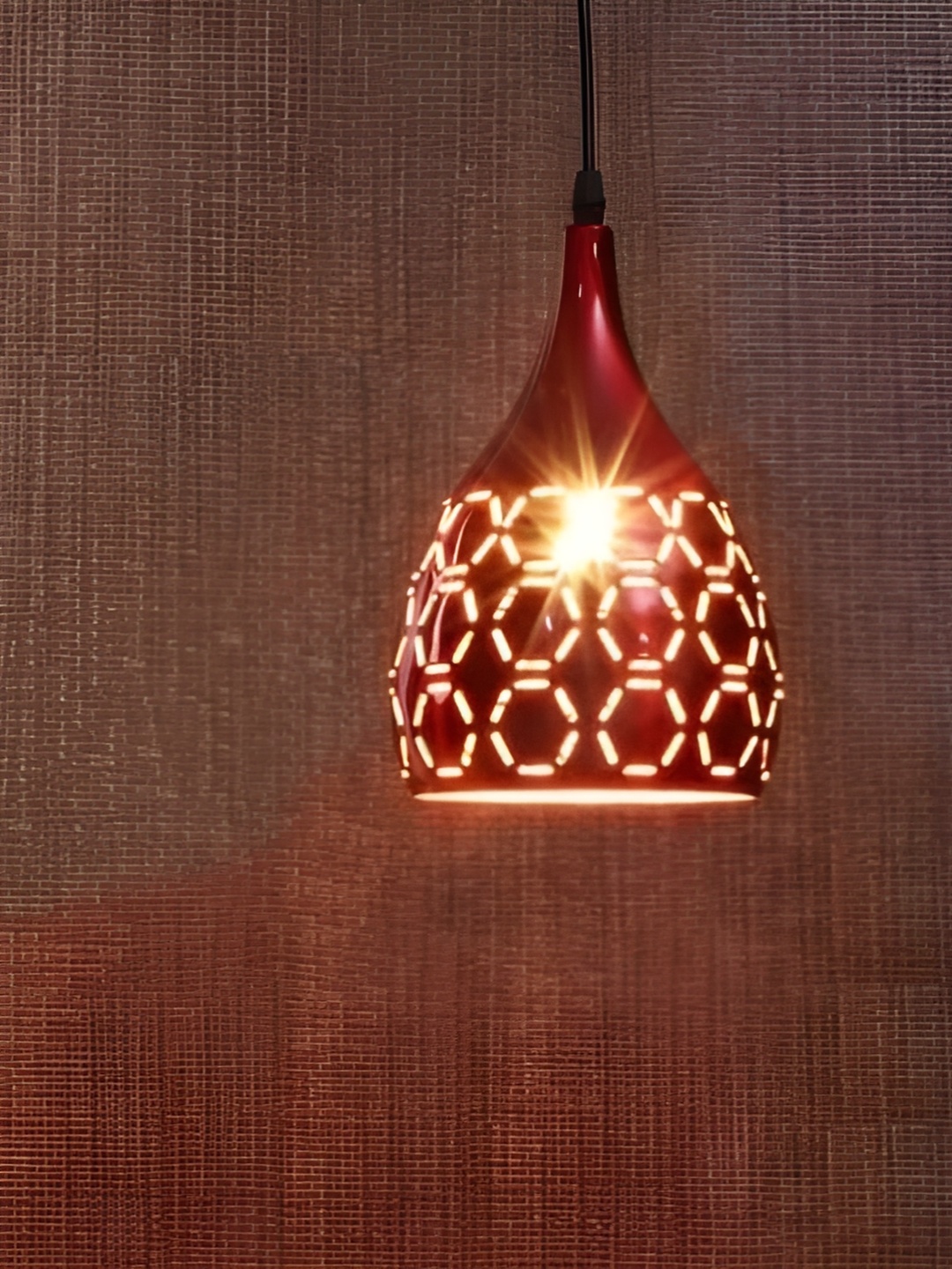 

GAUVIK Maroon Textured Aluminium Ceiling Lamp