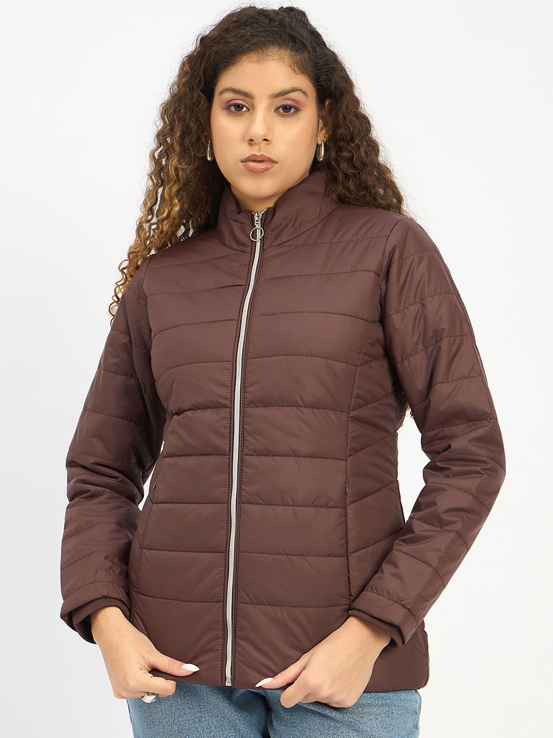 

Duke Women Longline Bomber Jacket, Maroon