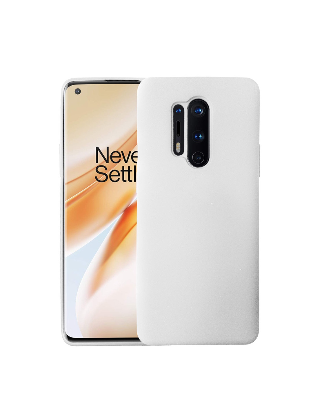 

LIRAMARK Solid Printed OnePlus 8 Pro Back Case Mobile Accessories, White