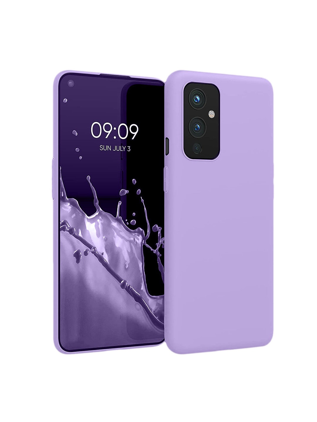 

LIRAMARK Solid Printed OnePlus 9 Flip Case Mobile Accessories, Lavender