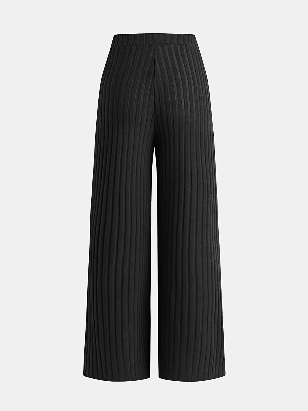 

YK Girls Striped Smart Slim Fit Culottes Trousers, Black