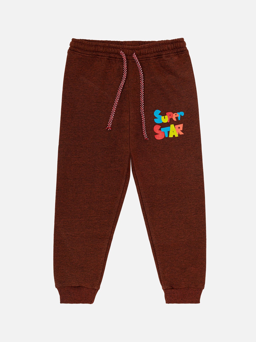 

Bodycare Boys Printed Mid Rise Joggers, Brown