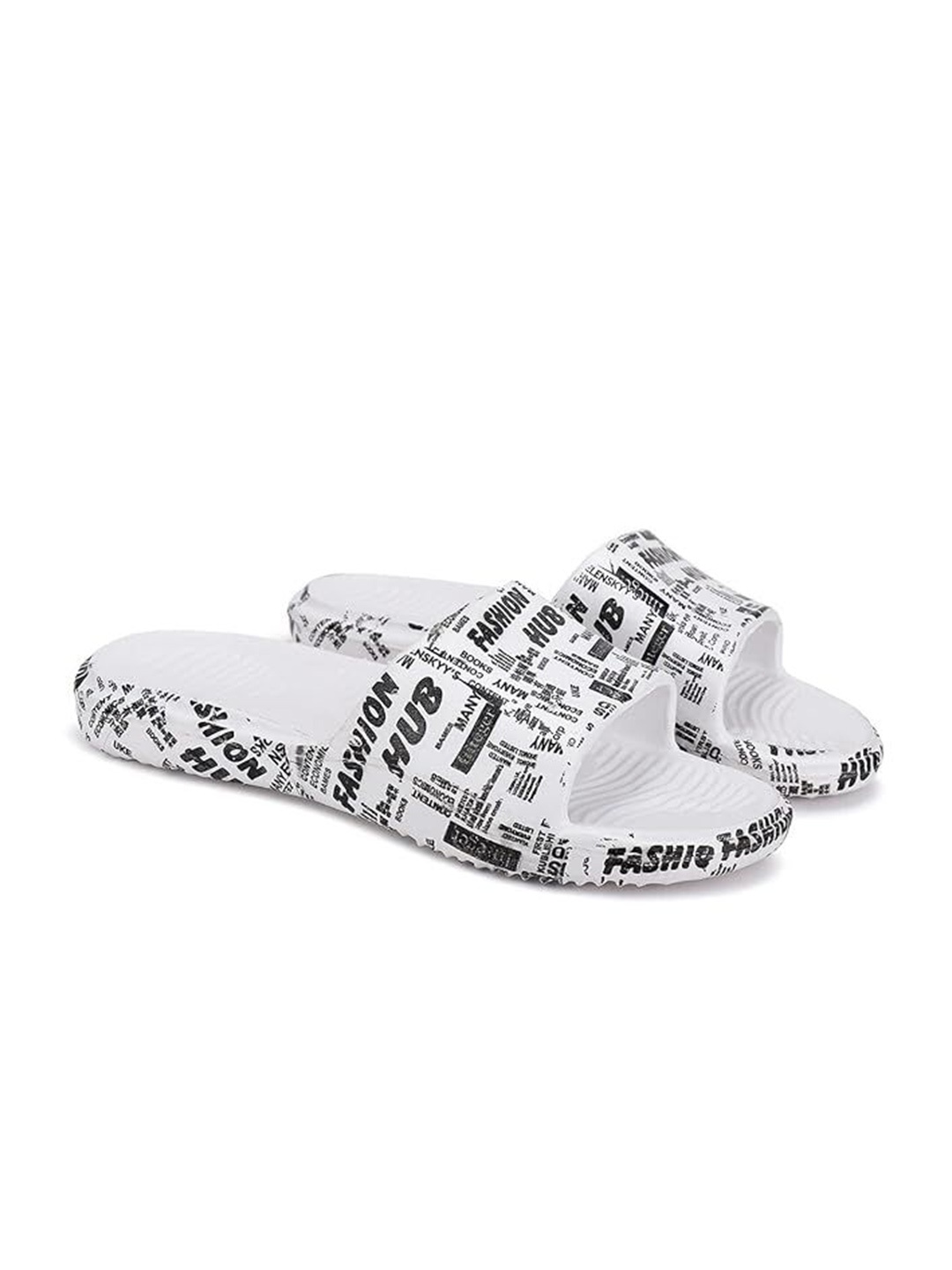 

PENNEN Men Printed Sliders, White