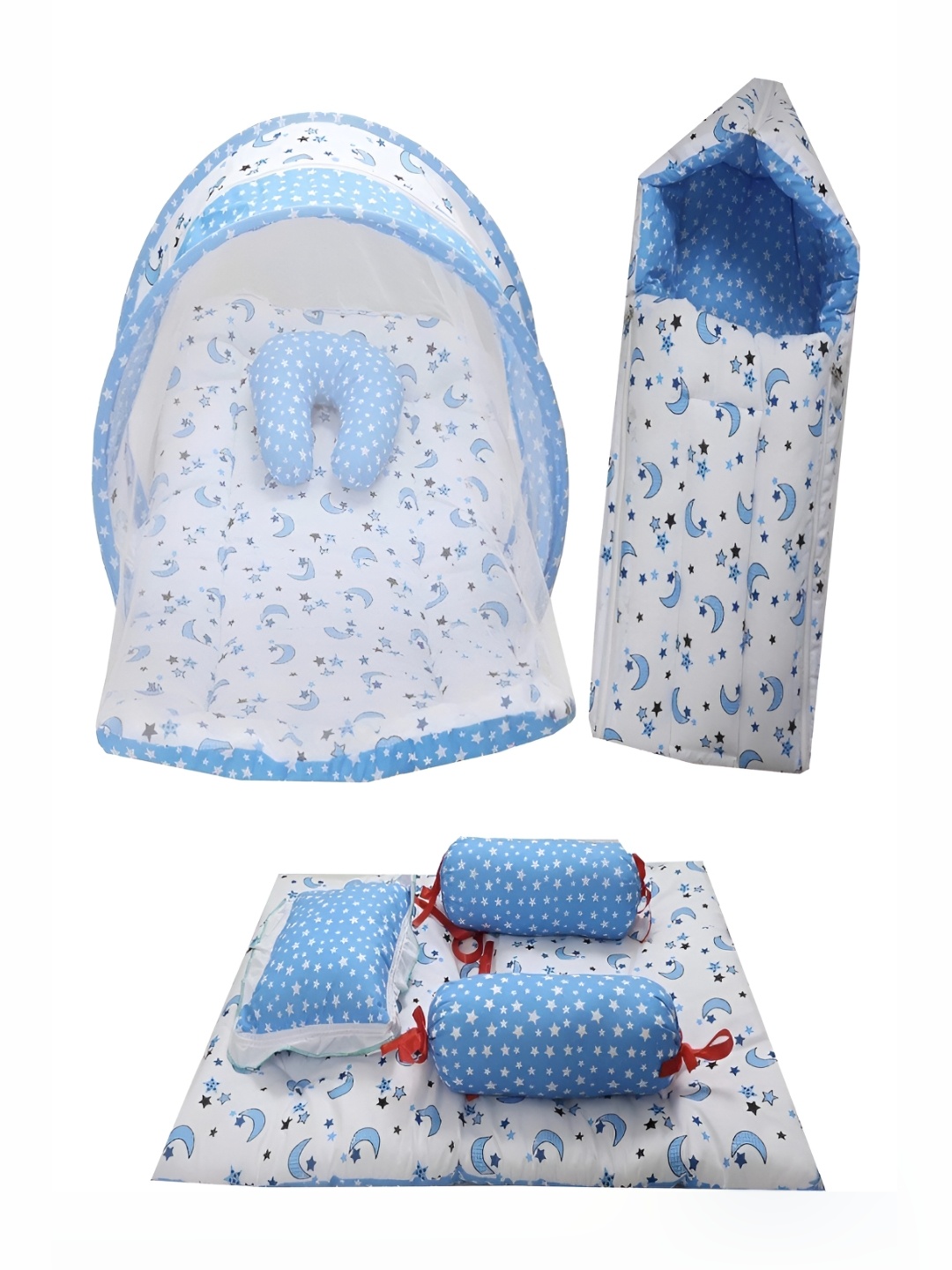 

DALUCI Blue & White Tent Mosquito Net