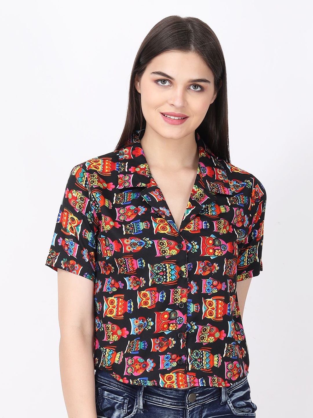 

SZN Women Comfort Opaque Printed Casual Shirt, Multi