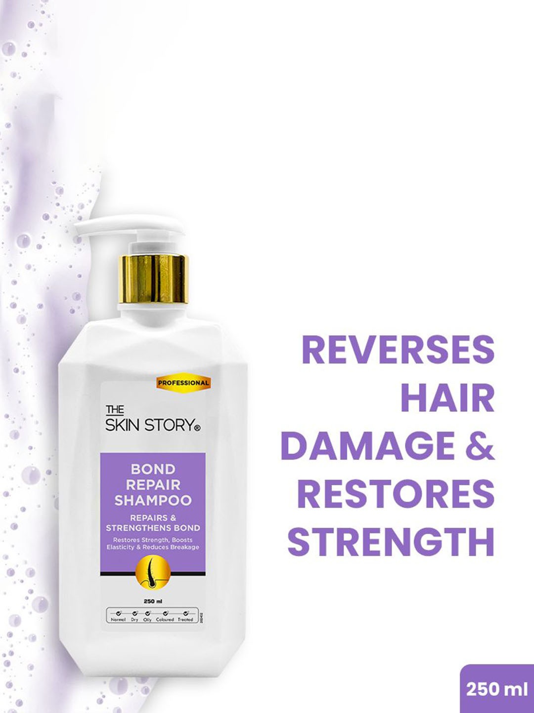 

THE SKIN STORY Professional Bond Repair Shampoo - 250 ml, White