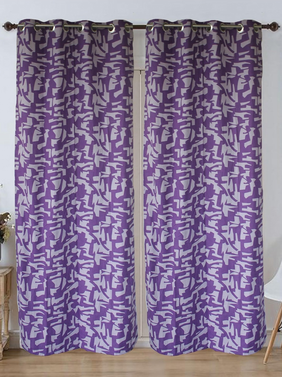 

Dekor World Multicoloured Set of 2 Window Curtain, Multi