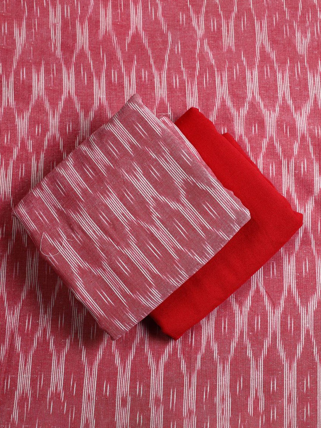 

iTokri Pure Cotton Unstitched Dress Material, Pink