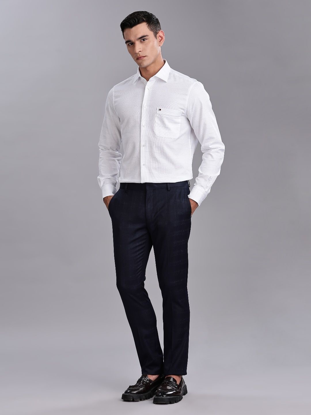 

Tommy Hilfiger Men Classic Opaque Casual Shirt, White