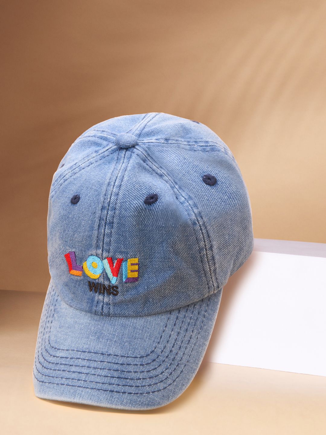 

Forever Glam by Pantaloons Women Embroidered Baseball Cap, Blue