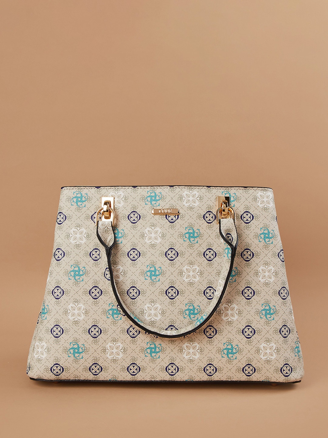 

CODE by Lifestyle Floral PU Structured Handheld Bag, Blue