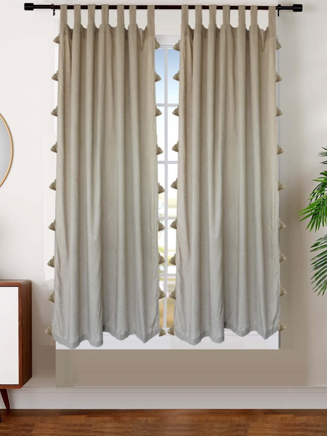 

Dekor World Multicoloured Set of 2 Sheer Window Curtain, Multi