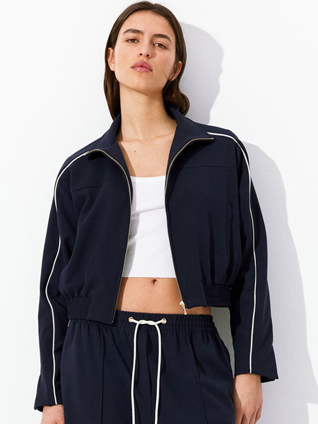

H&M Twill Track Jacket, Blue