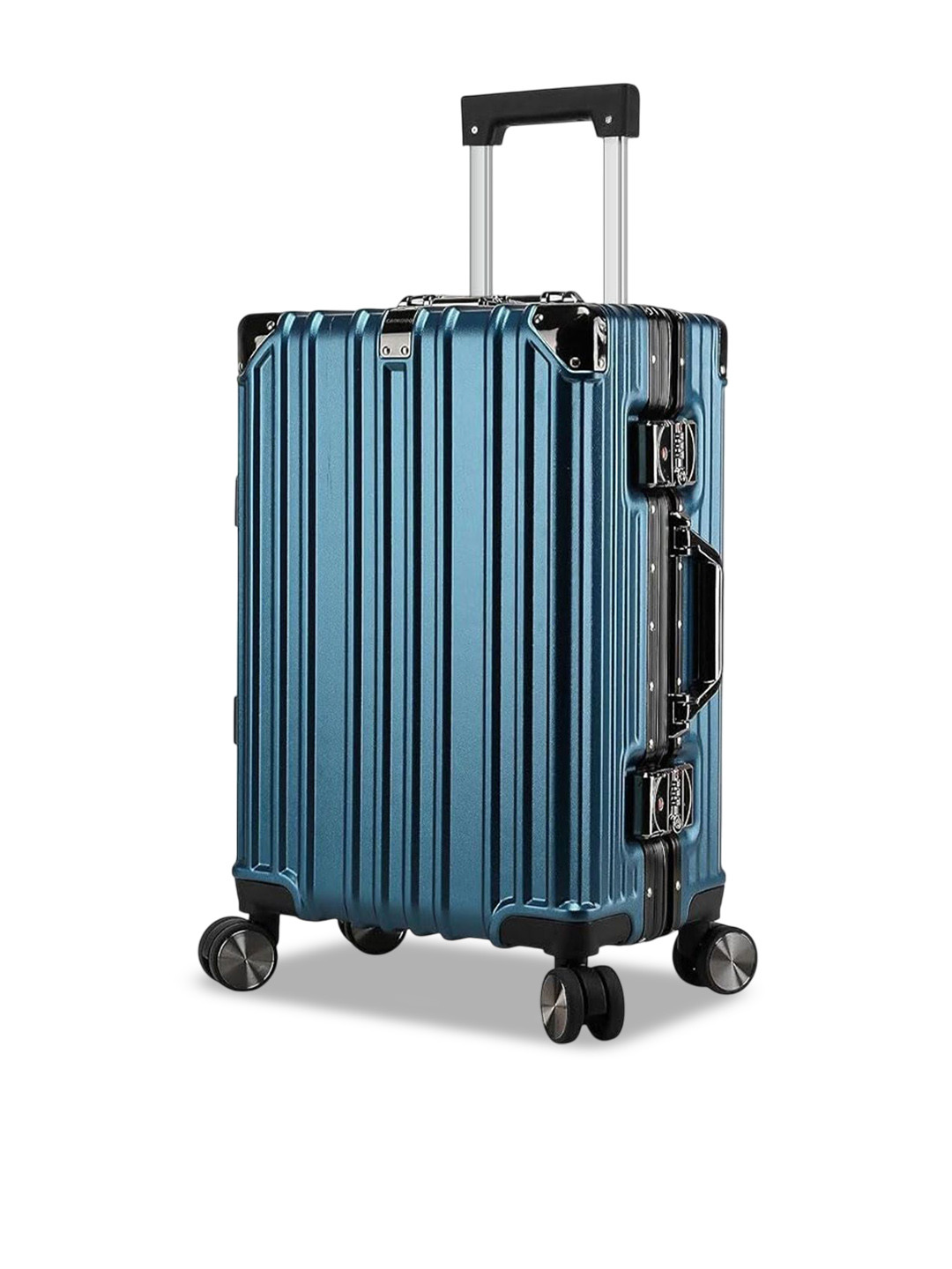

EVERBEST Textured Soft-Sided Large Trolley Bag, Blue