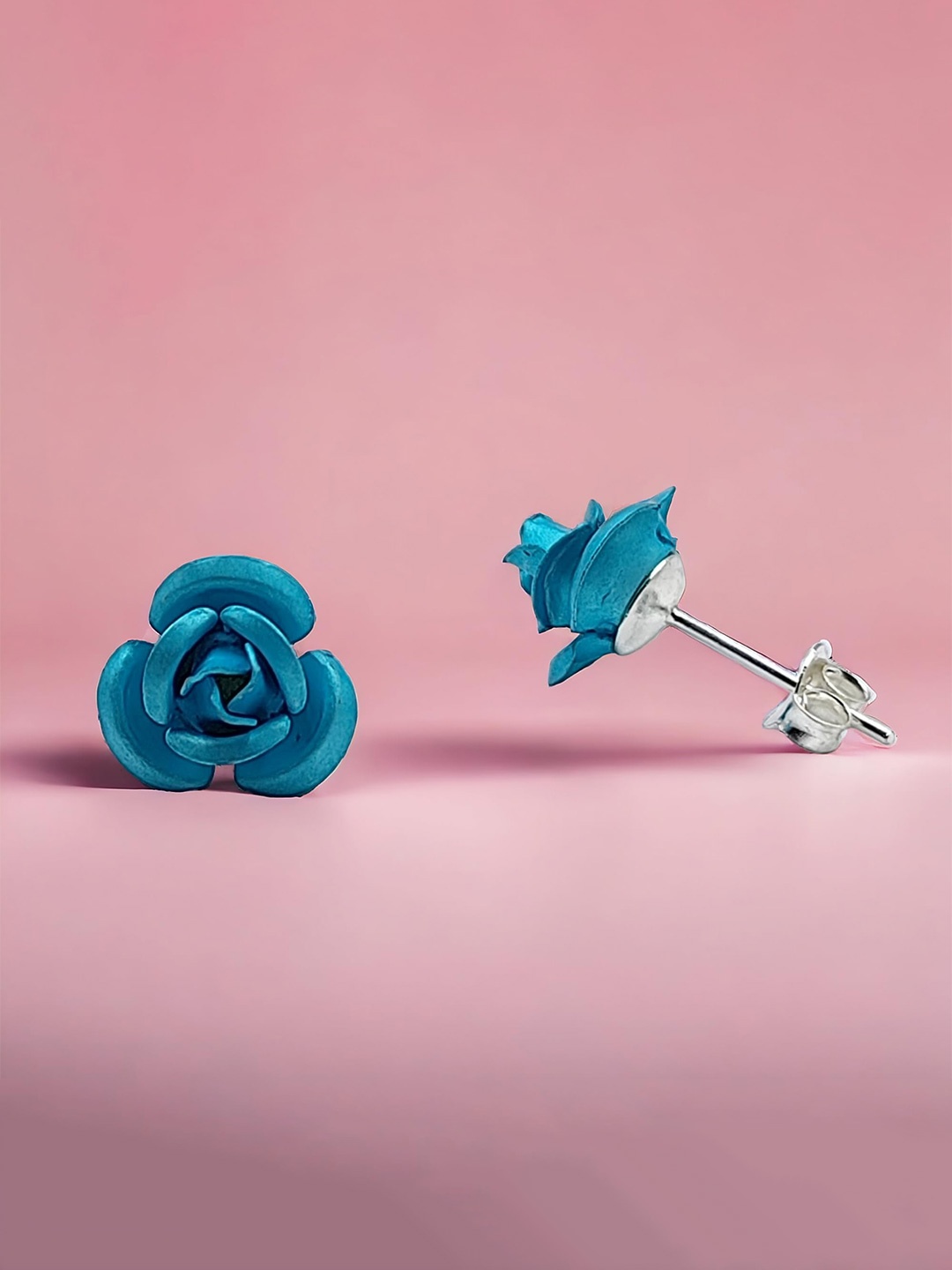 

AMONROO Floral Studs Earrings, Turquoise blue
