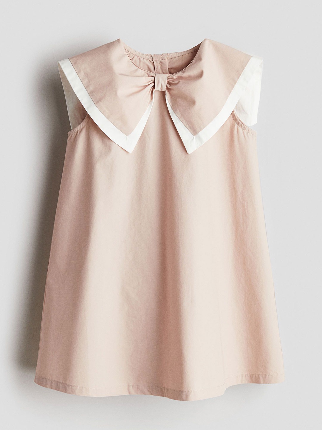 

H&M Sailor-Collared Cotton Poplin Dress, Pink